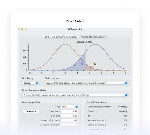 Statistical power analysis